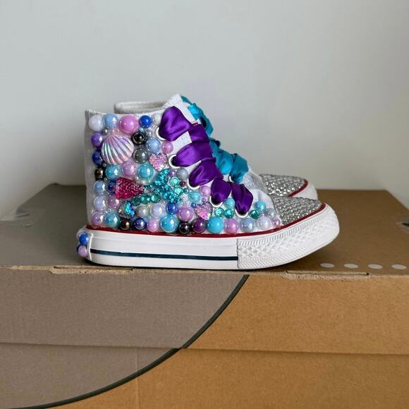 Converse Chuck Taylor Custom Toddler Sneakers - SZ 9 C - Picture 3 of 12